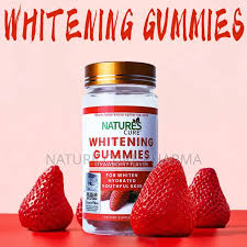 Natures 1 Cure Whitening Gummies For hydrated youthful look - Strawberry Flavor