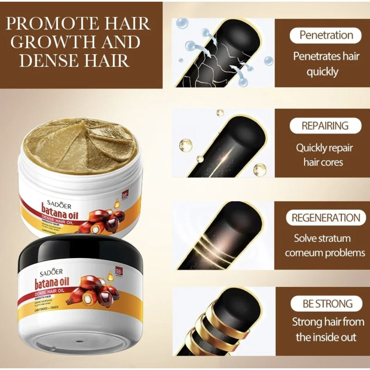 SADOER Batana Oil Denser Hair Oil
