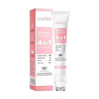 SADOER 4-in-1 Roll-On Moisturizing Eye Cream