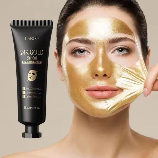 LAIKOU 24K Gold Snail Collagen Peel-Off Face Mask