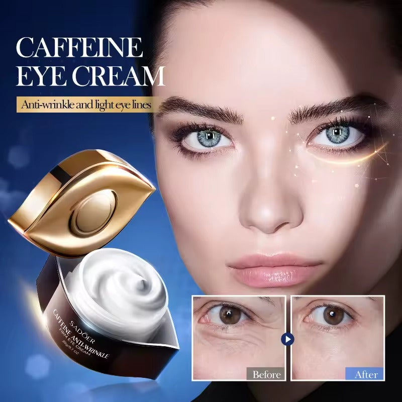 SADOER Caffeine Eye Cream – Reduce Puffiness, Brighten Dark Circles & Refresh Tired Eyes