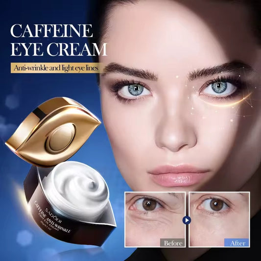 SADOER Caffeine Eye Cream – Reduce Puffiness, Brighten Dark Circles & Refresh Tired Eyes