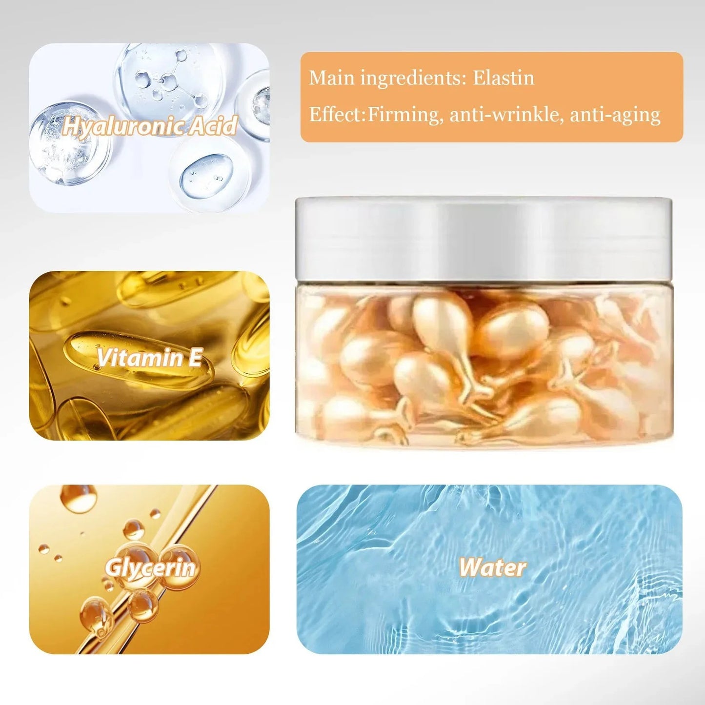 Fullerene Collagen Face Care Capsules Serum
