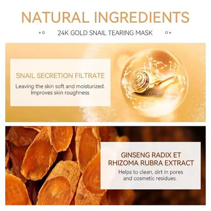 LAIKOU 24K Gold Snail Collagen Peel-Off Face Mask