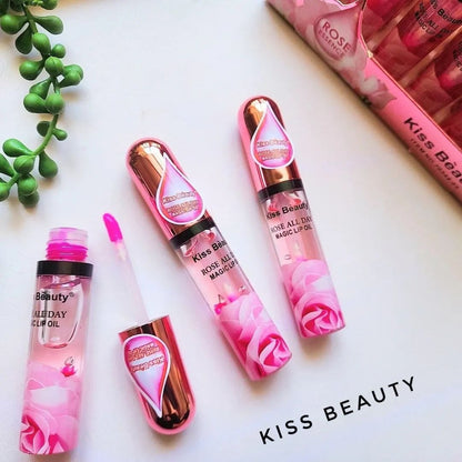 KISS BEAUTY Rose All Day Magic Lip Gloss