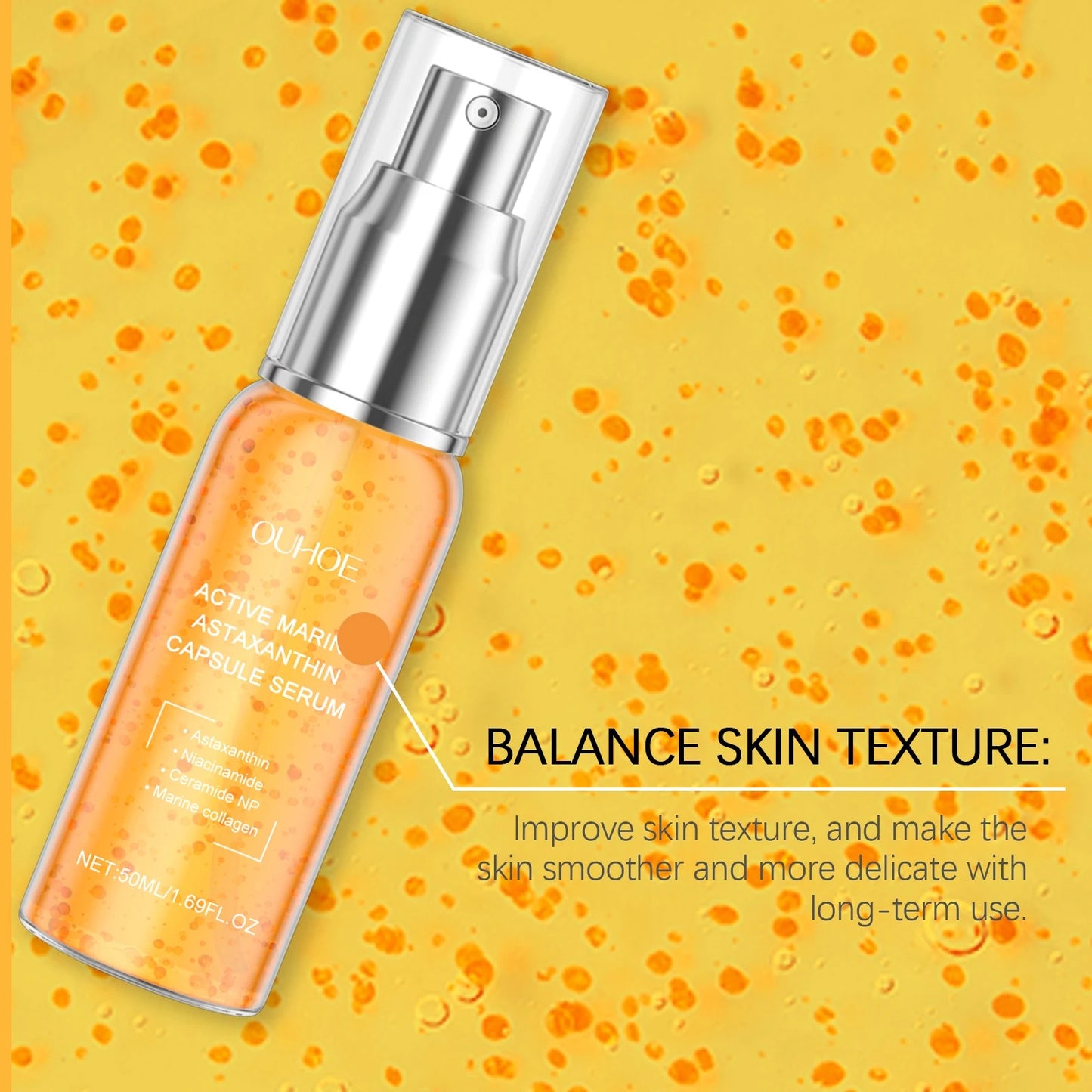 OUHOE Collagen Astaxanthin Face Capsule Serum