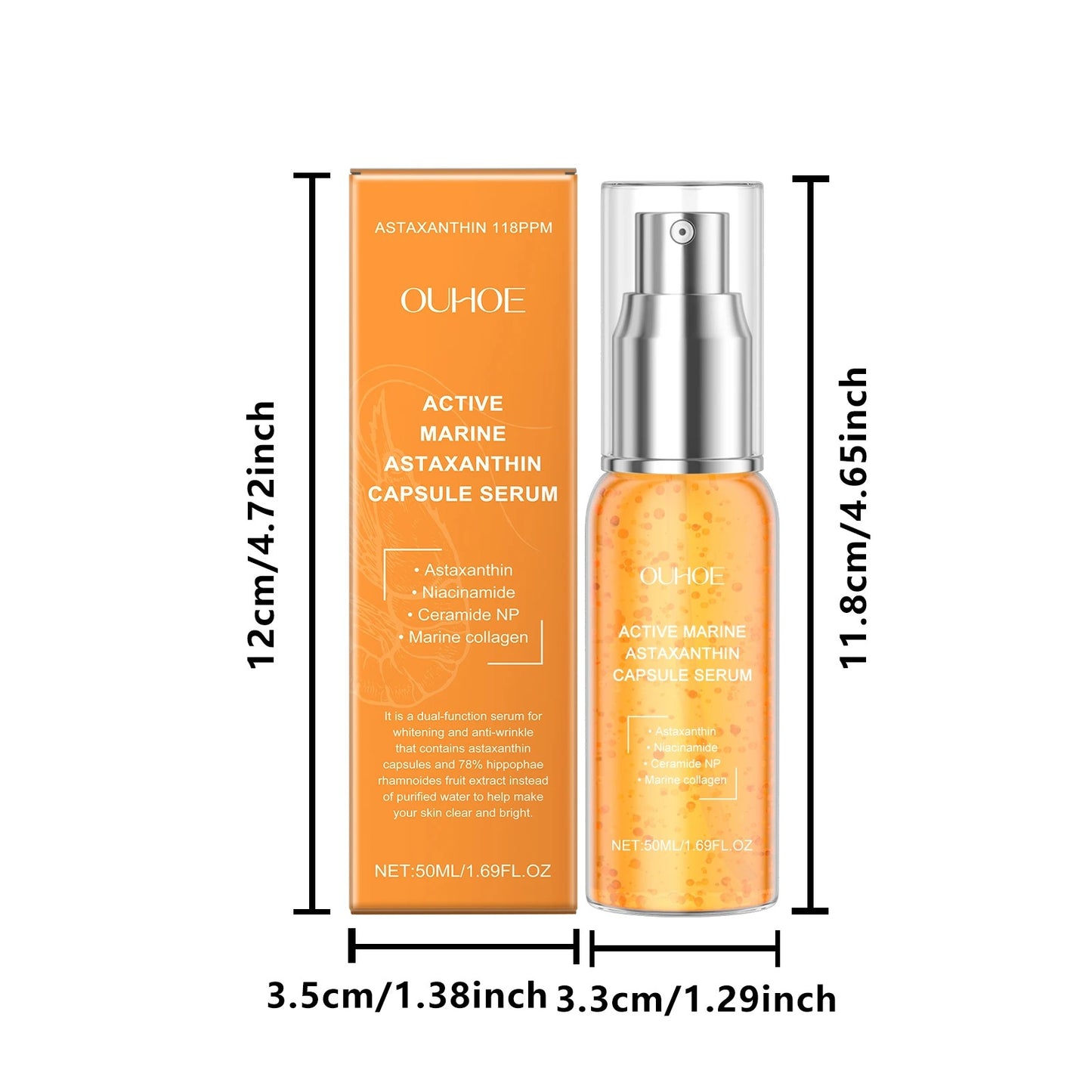 OUHOE Collagen Astaxanthin Face Capsule Serum