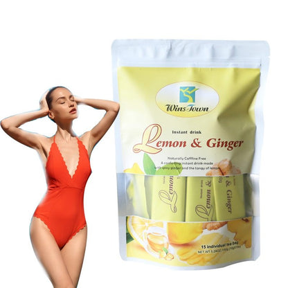 Wins Town Lemon & Ginger Tea – 15 Sachets (150 g)