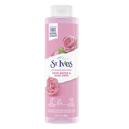 St. Ives Refreshing Rose Water & Aloe Vera Body Wash – 650ml