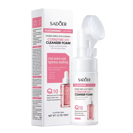 SADOER Q10 Vitamin C Facial Cleanser Foam Mousse