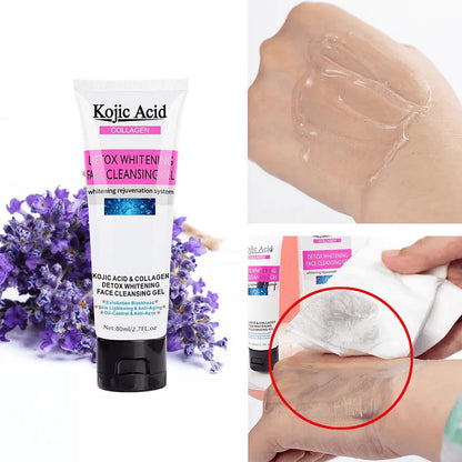 Kojic Acid Collagen Detox Whitening Face Cleansing Gel (80 ml)