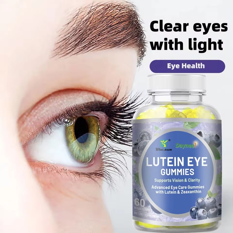 DAYNEE LUTEIN EYE gummies advanced eye care Supplement Vitamin DHA Gummy Beta carotene Zeaxanthin Zinc Blueberry Flavor eye light candy