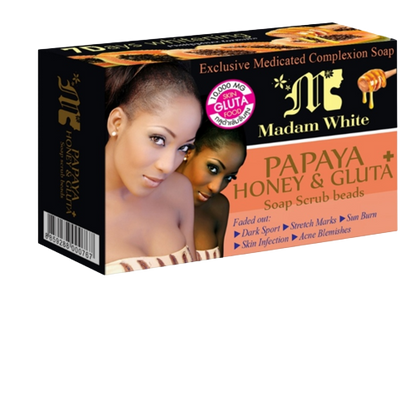 Madam White Papaya + Honey & Gluta Soap (160g)