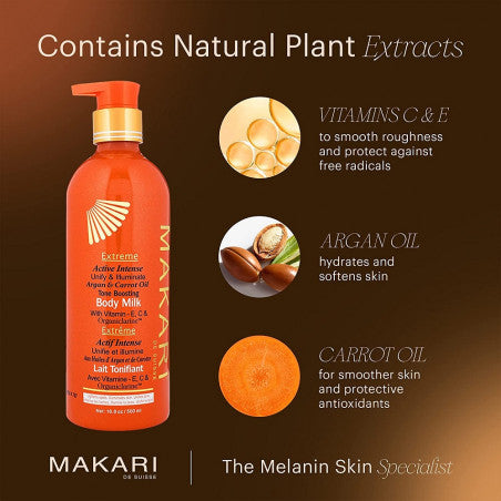 Makari Extreme Argan & Carrot Oil Exfoliating whitening shower milk