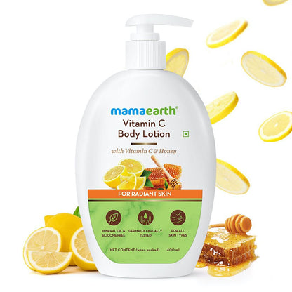 Mamaearth Vitamin C Body Lotion with Vitamin C & Honey for Radiant Skin (400ml)