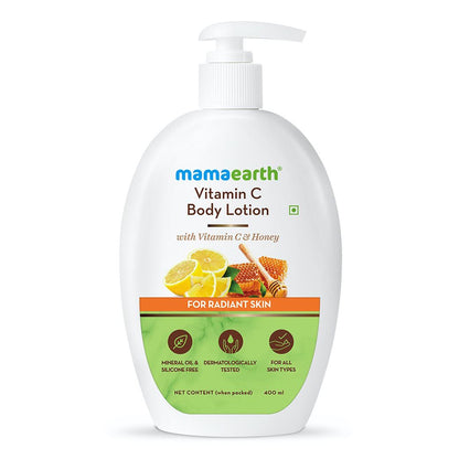 Mamaearth Vitamin C Body Lotion with Vitamin C & Honey for Radiant Skin (400ml)