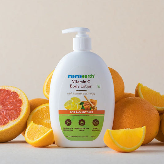 Mamaearth Vitamin C Body Lotion with Vitamin C & Honey for Radiant Skin (400ml)