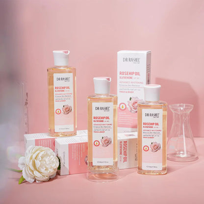 Dr. Rashel Rosehip Oil Glutathione SPF 50 Advance Whitening Face & Body – 210ml