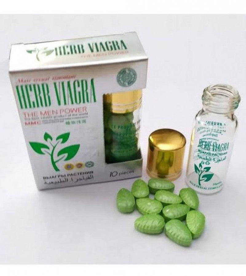 Original Herb Viagra Men's Sex Enhancement – 10 Tablets Jar