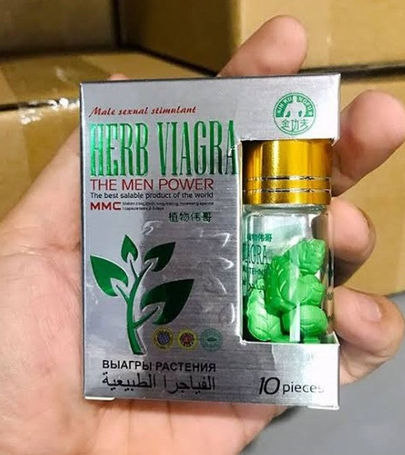 Original Herb Viagra Men's Sex Enhancement – 10 Tablets Jar