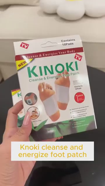 Kinoki Foot Patch 100% Authentic Effective Detox Sleeping Foot Pads Organic Ginger Plus Salt Herbal Cleansing Patches