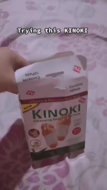 Kinoki Foot Patch 100% Authentic Effective Detox Sleeping Foot Pads Organic Ginger Plus Salt Herbal Cleansing Patches 6