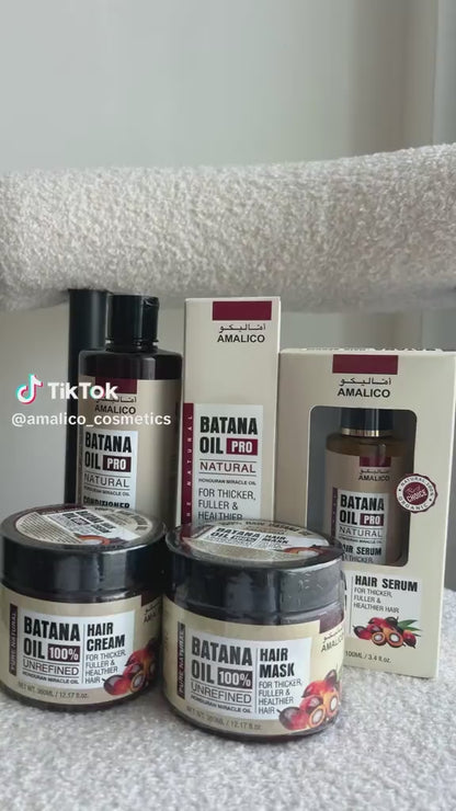AMALICO Batana Oil Hair Care Set of 5 (Shampoo, Oil, Cream, Mask & Serum)