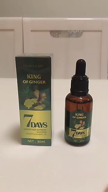 KING OF GINGER 7 days ginger hair growth stimulator, anti-breakage and hair loss treatment oil organic germinal serum 1