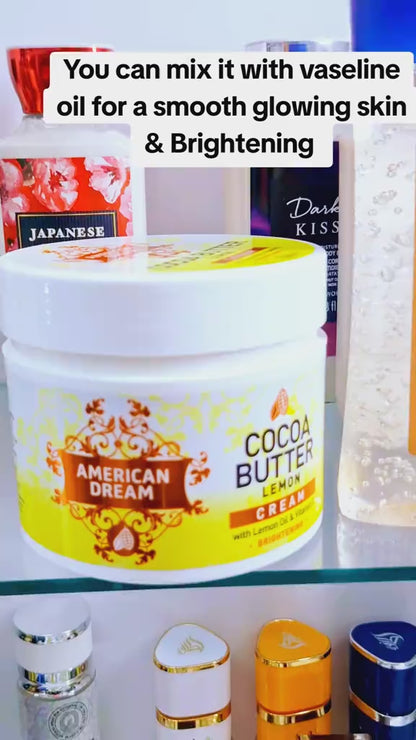 American Dream Lemon Cocoa Butter For Skin Brightening Fadeout