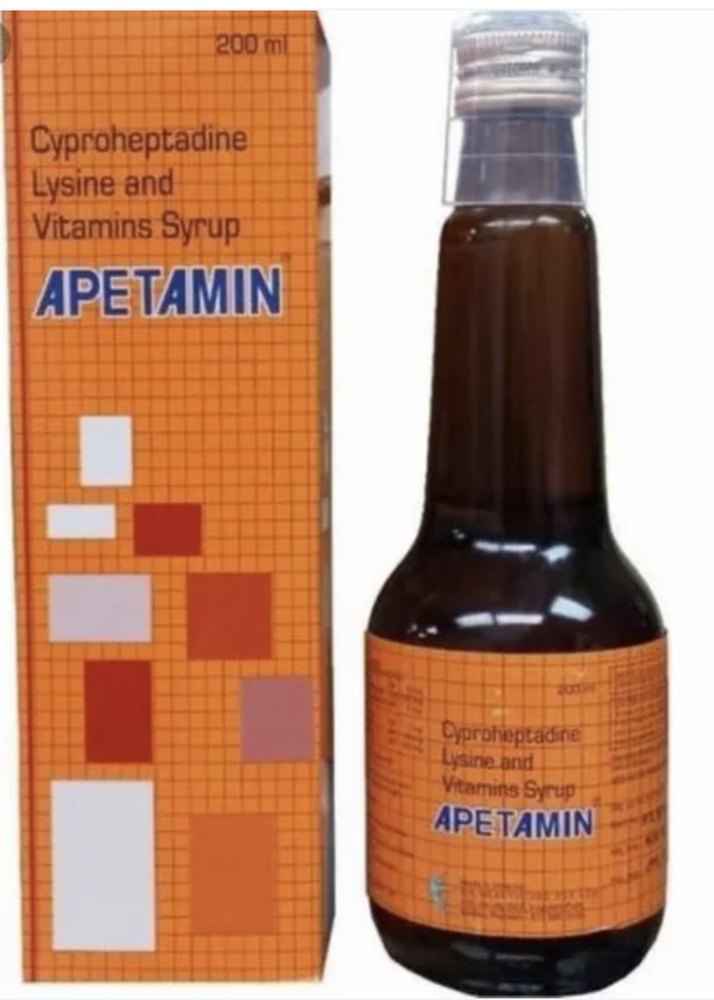 Apetamin  Cyproheptadine Lysine and vitamin syrup