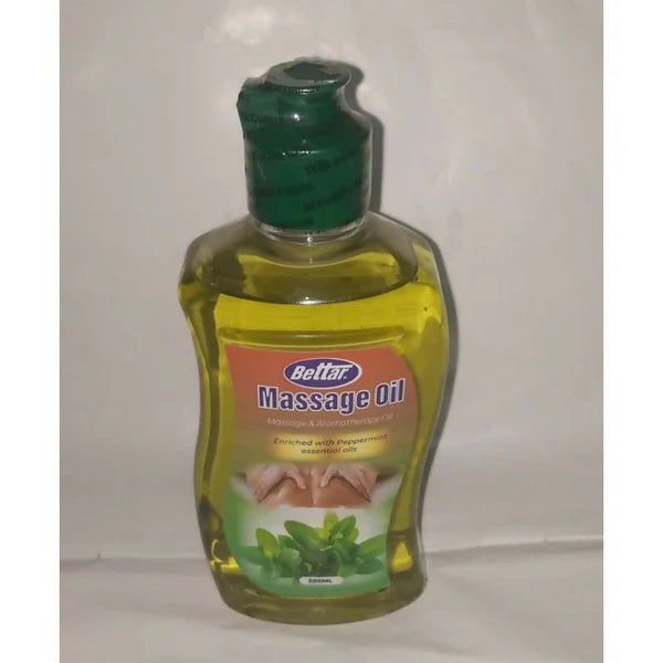 Bettar Massage & Aromatherapy Oil with Peppermint Essential Oil – 300ml