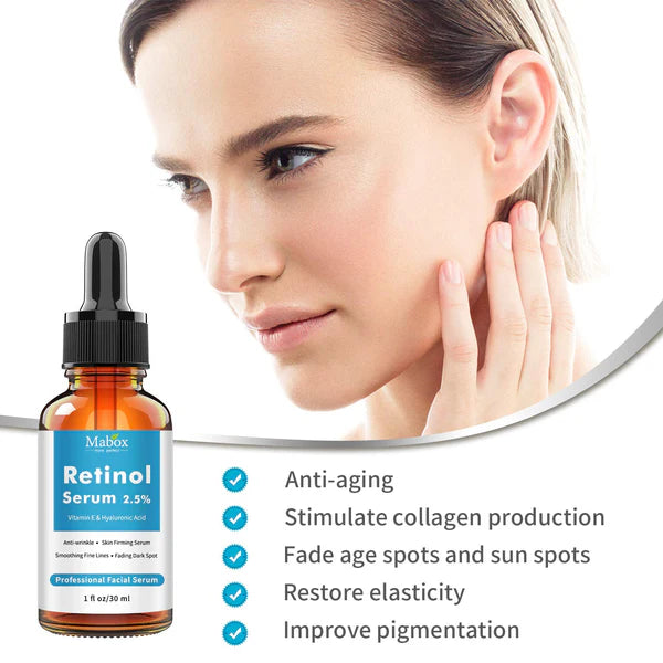 MABOX Retinol Serum Anti-Aging Lifting Firming Collagen Facial Essence Remove Wrinkles Relieve Fine Lines Repair Tighten Skin