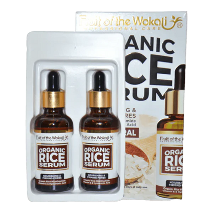 FRUIT OF THE WOKALI Organic Rice Serum with Nicotinamide, Hyaluronic Acid and Vitamin E