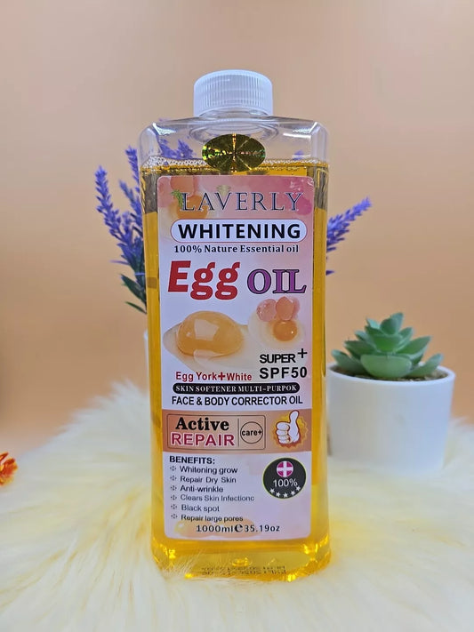 Laverly Whitening Egg Oil SPF 50 Face & Body Corrector Oil (1000ml)