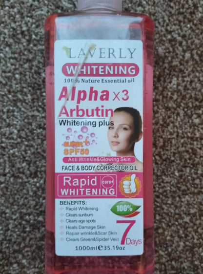 Laverly Alpha Arbutin Face and Body Corrector Oil (1000ml)
