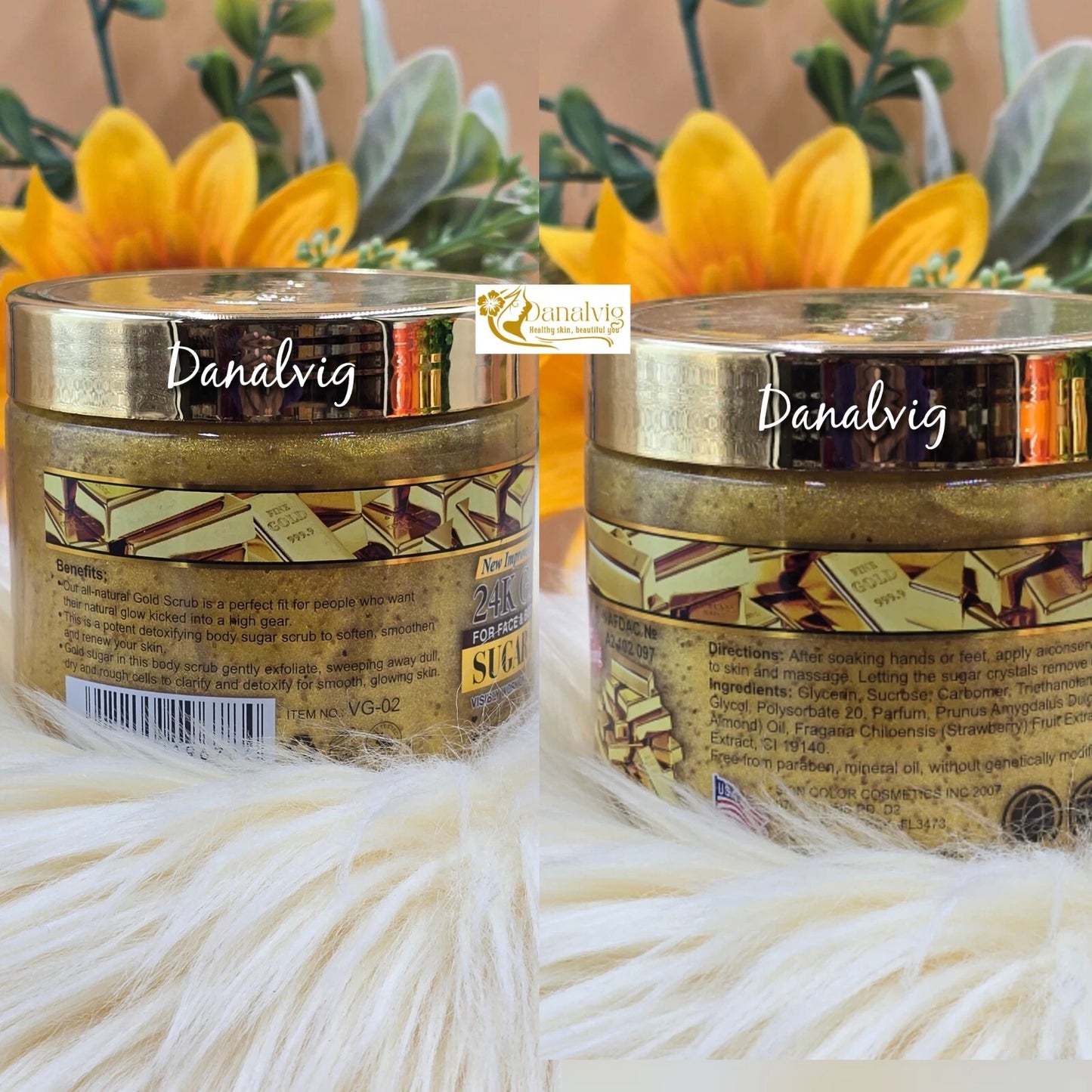 Veet Gold 24K Gold Super Whitening Face & Body Sugar Scrub (500ml)