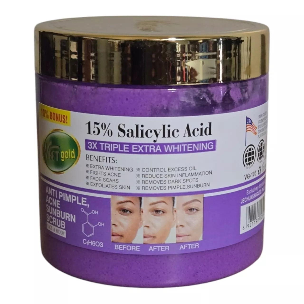 Veet Gold 15% Salicylic Acid 3X Triple Extra Whitening Scrub