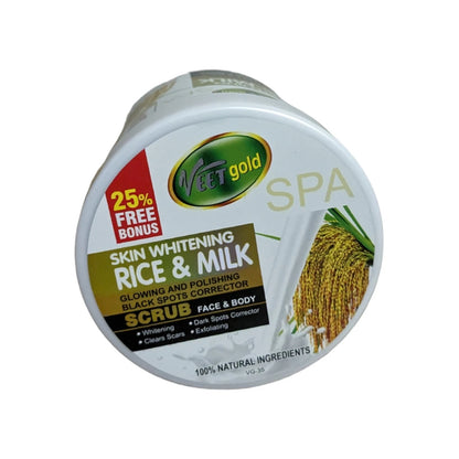 Veet Gold Rice & Milk Face & Body Glowing Polishing Whitening Scrub (500g)