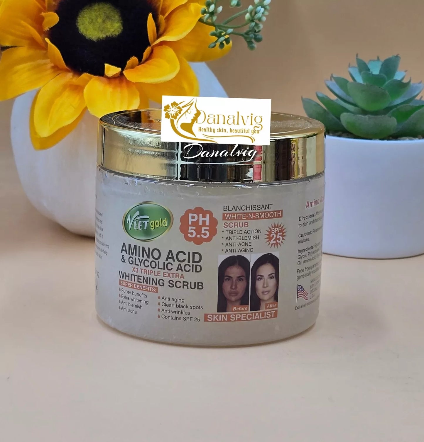 Veet Gold Amino Acid & Glycolic Acid 3X Triple Extra Whitening Scrub