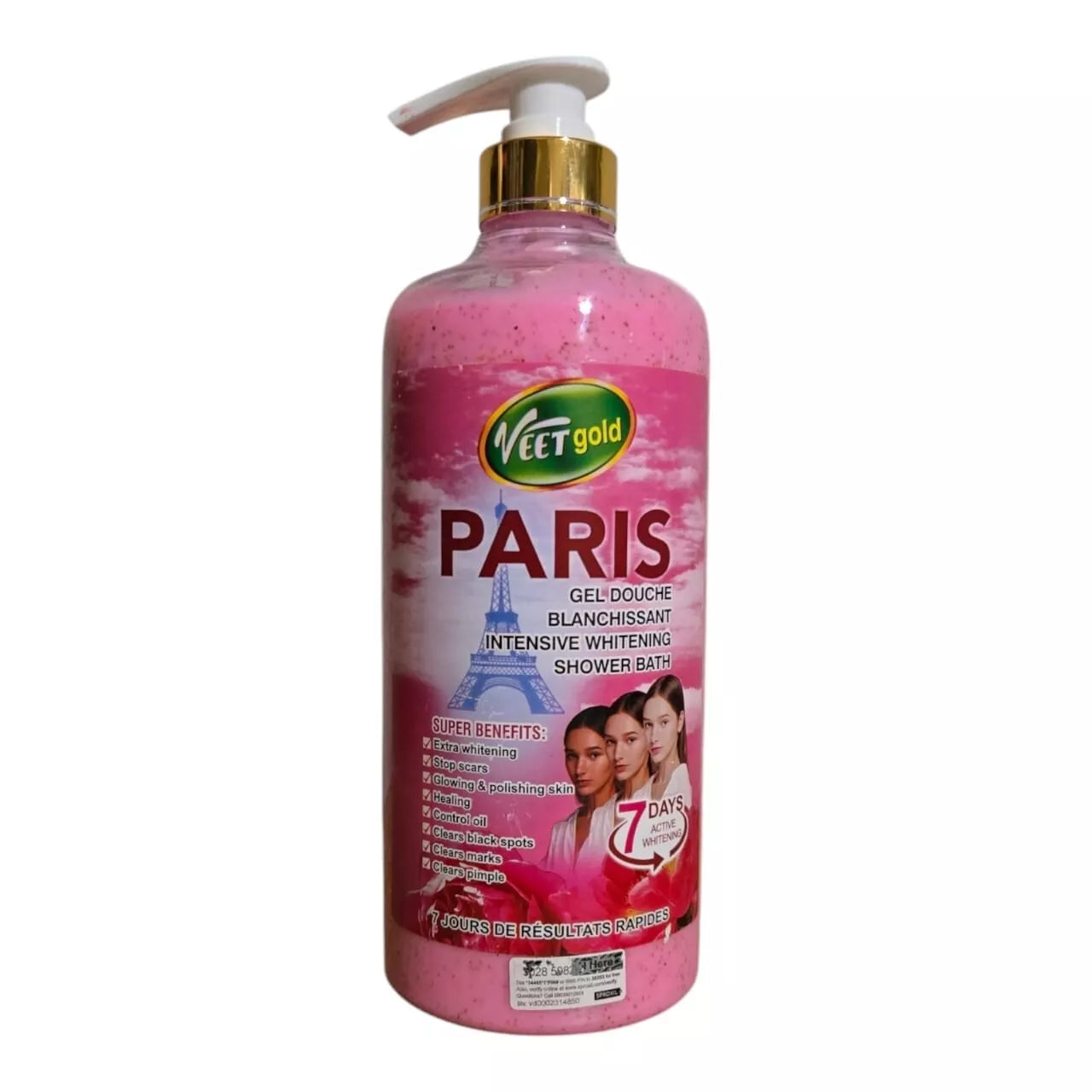 Veet Gold Paris Intensive Extra Whitening Face & Body Shower Bath – 1000ml