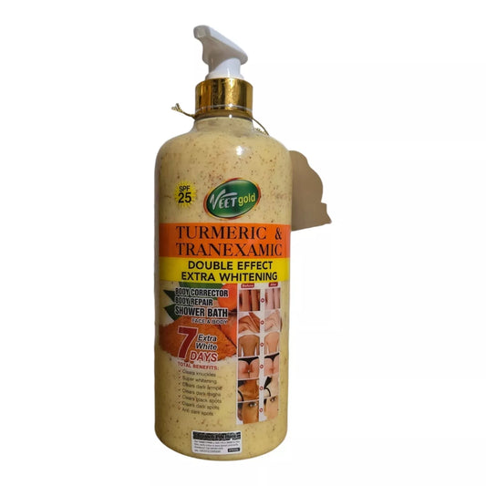 Veet Gold Turmeric & Tranexamic Double Effect Extra Whitening Shower Bath – 1000ml