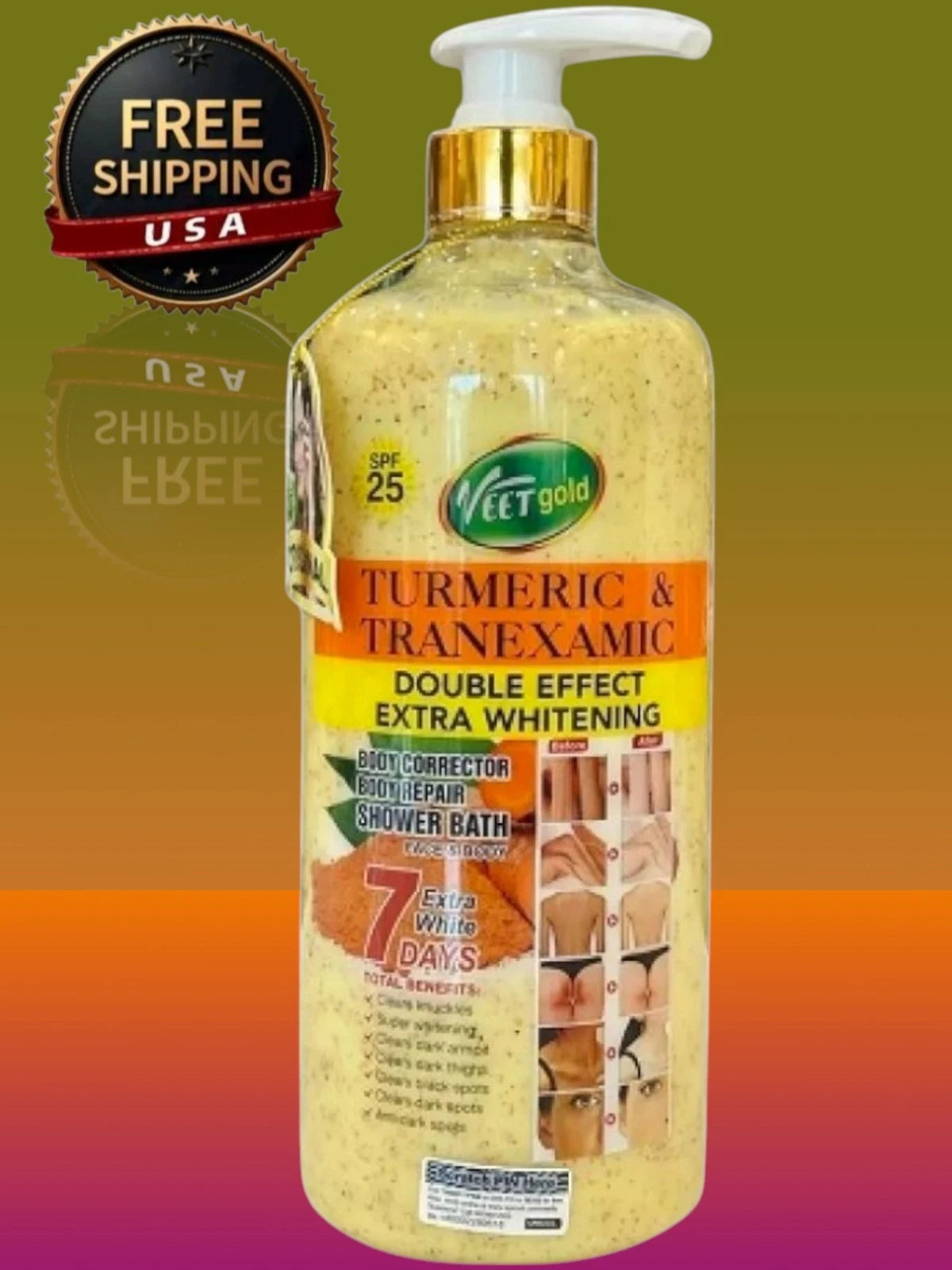 Veet Gold Turmeric & Tranexamic Super Whitening Shower Gel – 1000ml
