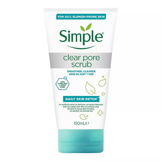 Simple Daily Skin Detox Clear Pore Facial Scrub – 150ml