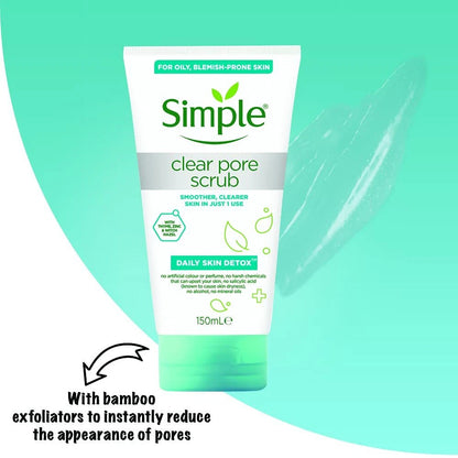 Simple Daily Skin Detox Clear Pore Facial Scrub – 150ml