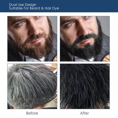 Natural Black Mustache & Beard Dye Shampoo