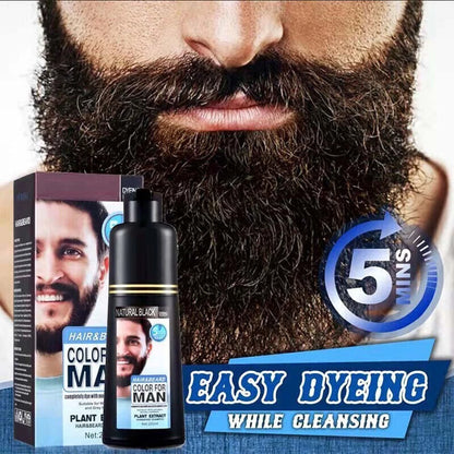 Natural Black Mustache & Beard Dye Shampoo