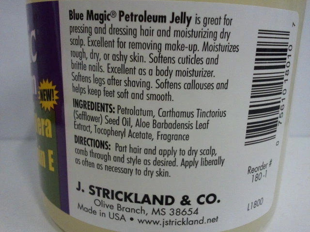 Blue Magic Petroleum Jelly with Aloe Vera & Vitamin E