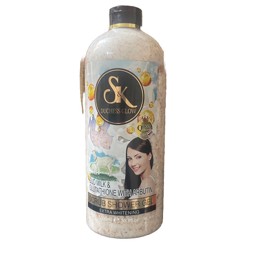 SK Duchess Glow Scrub Shower Gel Duo Milk & Glutathione + Arbutin (1000ml)