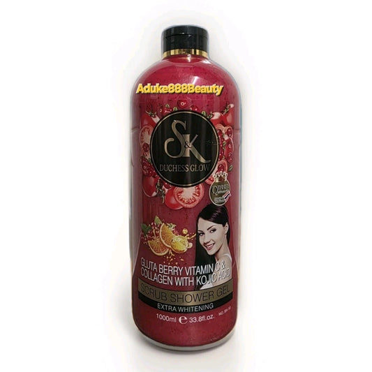 SK Duchess Glow Gluta Berry Vitamin C & Collagen with Kojic Acid Scrub Shower Gel – Extra Whitening (1000ml)