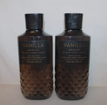 Bath & Body Works Men's Collection Vanilla Noir 3-In-1 Hair, Face &amp; Body Wash